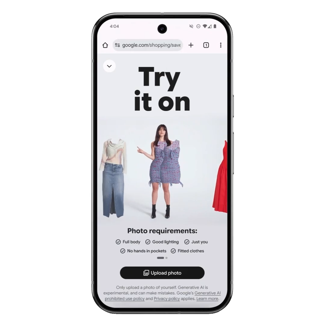 Google mở rộng tính năng thử đồ bằng AI