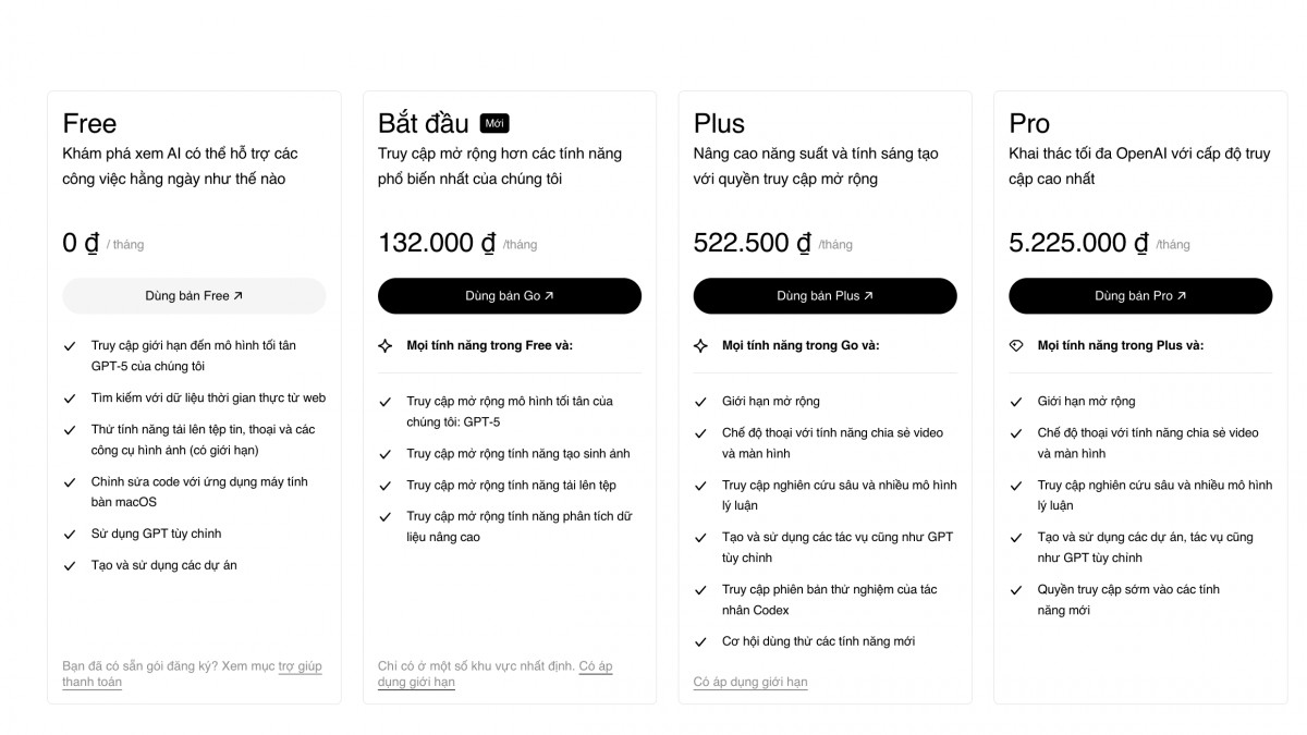 OpenAI ra mắt ChatGPT Go tại Việt Nam