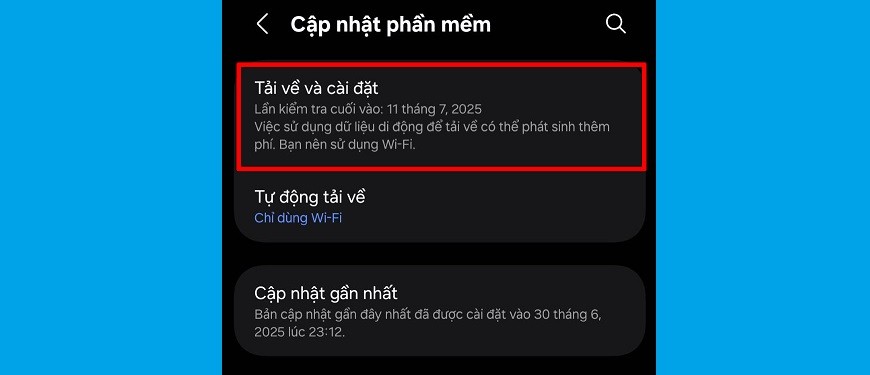 Tải và cài đặt bản cập nhật One UI 8.0 trên điện thoại Samsung