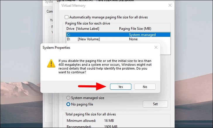Tăng thêm RAM ảo cho máy tính window11