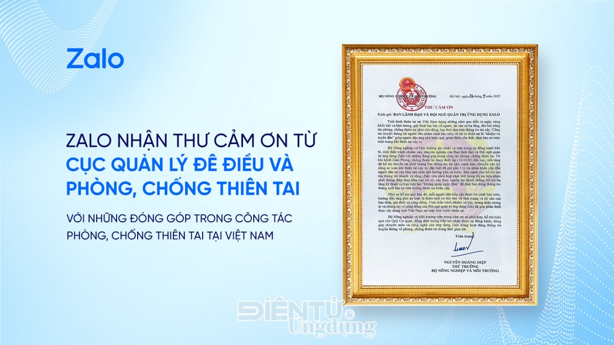 Zalo cùng Bộ Nông nghiệp & Môi trường ký kết thoả thuận hợp tác trong giai đoạn mới Zalo cùng Bộ Nông nghiệp & Môi trường ký kết thoả thuận hợp tác trong giai đoạn mới