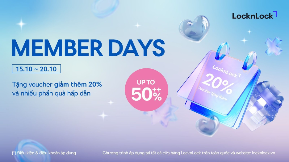 Vừa làm đẹp miễn phí, vừa 'săn' sale khủng cùng LocknLock trong tháng 10