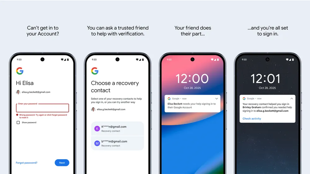 Thêm liên lạc bạn bè để khôi phục truy cập tài khoản Google
