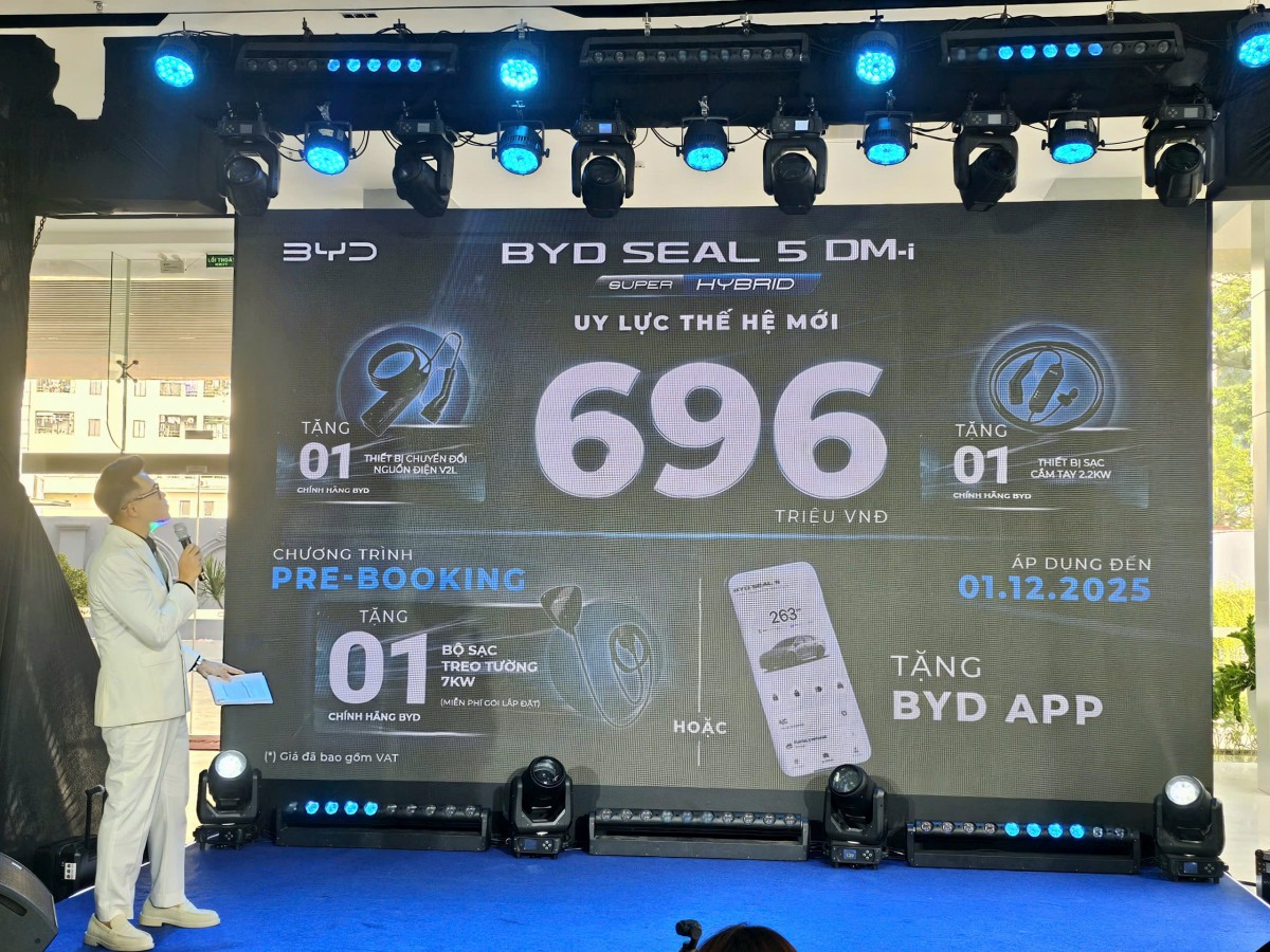 BYD SEAL 5 ra mắt Việt Nam: Sedan hạng C đầu tiên tích hợp công nghệ DM-i Super Hybrid tiên tiến BYD SEAL 5 ra mắt Việt Nam: Sedan hạng C đầu tiên tích hợp công nghệ DM-i Super Hybrid tiên tiến