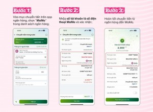 MoMo triển khai tính năng nhận tiền từ ngân hàng qua số điện thoại