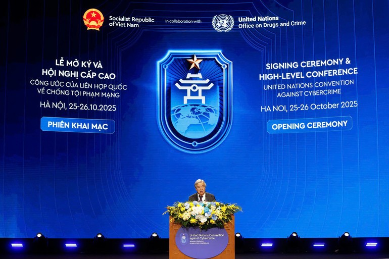 ổng Thư ký Liên hợp quốc phát biểu tại buổi lễ. ổng Thư ký Liên hợp quốc phát biểu tại buổi lễ.