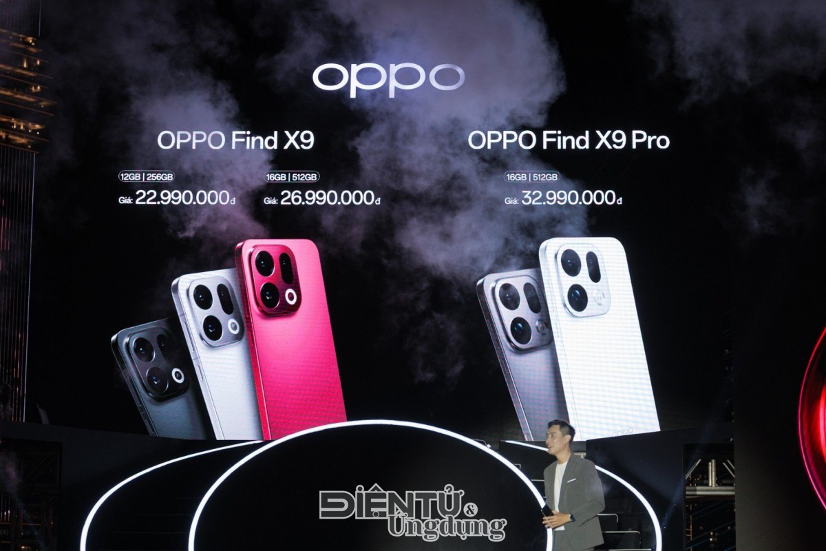 OPPO Find X9 Series chính thức ra mắt tại Việt Nam, giá từ 22,900,000 đồng OPPO Find X9 Series chính thức ra mắt tại Việt Nam, giá từ 22,900,000 đồng