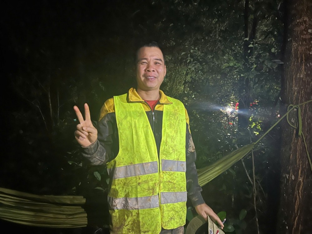 Anh Phạm Nhật Quang, nhà vô địch hạng bán tải nâng cao năm 2024 sau khi đến điểm check point thứ ba. Nguồn: Vũ Hoàng Anh