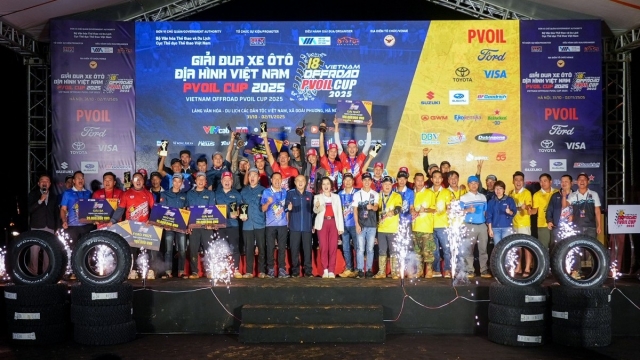 Lộ diện 4 tân vương Giải Đua xe Ô tô Địa hình Việt Nam PVOIL CUP 2025