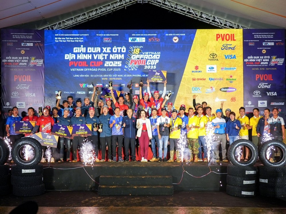 PVOIL VOC 2025 chính thức khép lại với loạt kỷ lục mới, khẳng định vị thế giải đua xe địa hình lớn nhất Việt Nam. Nguồn: BTC