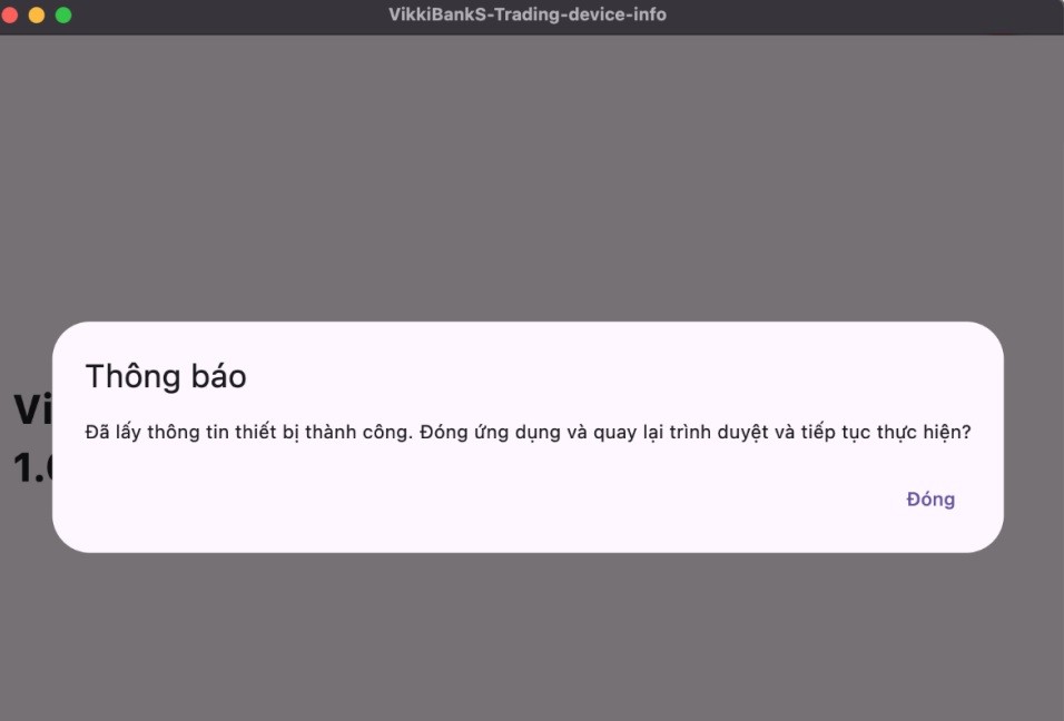 Hướng dẫn cài đặt và sử dụng phần mềm VGAIA Security của VikkiBankS trên Windows, MacOS