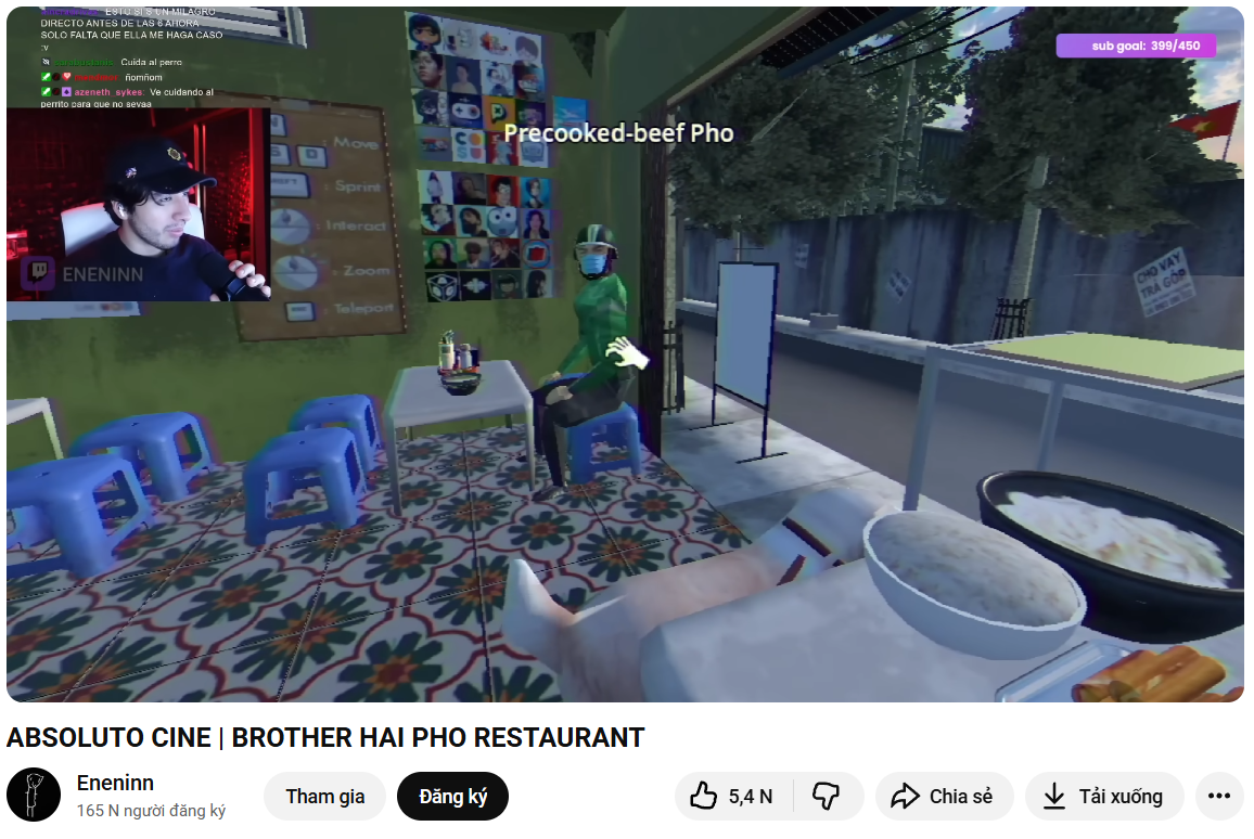 Streamer người Mexico Enenin trải nghiệm tựa game.