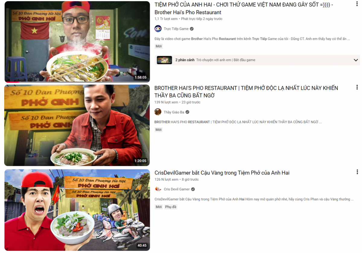 Brother Hai’s Restaurant gây sốt trong cộng đồng streamer Việt.