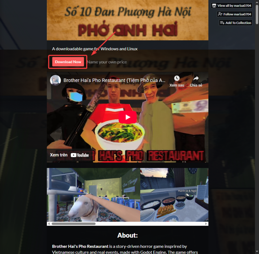 Cách tải và cài đặt game Brother Hai's Pho Restaurant