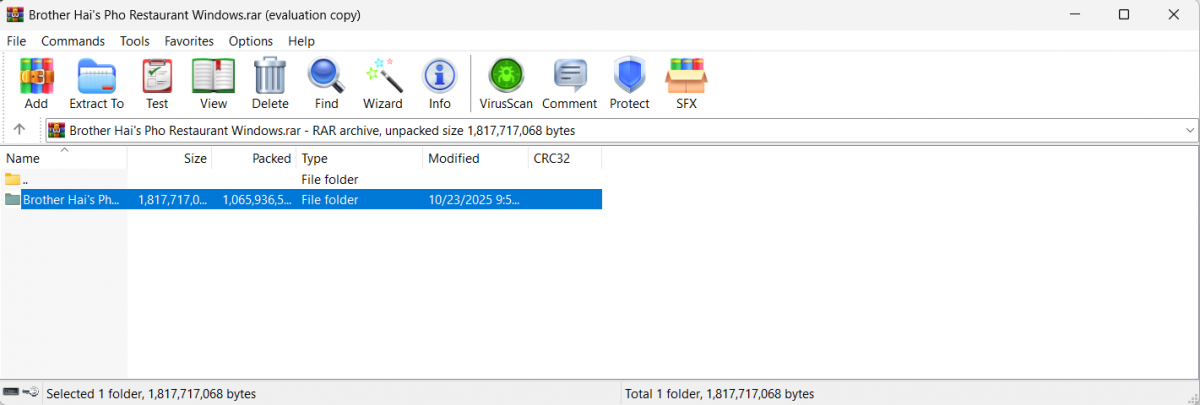 Giải nén file trò chơi.
