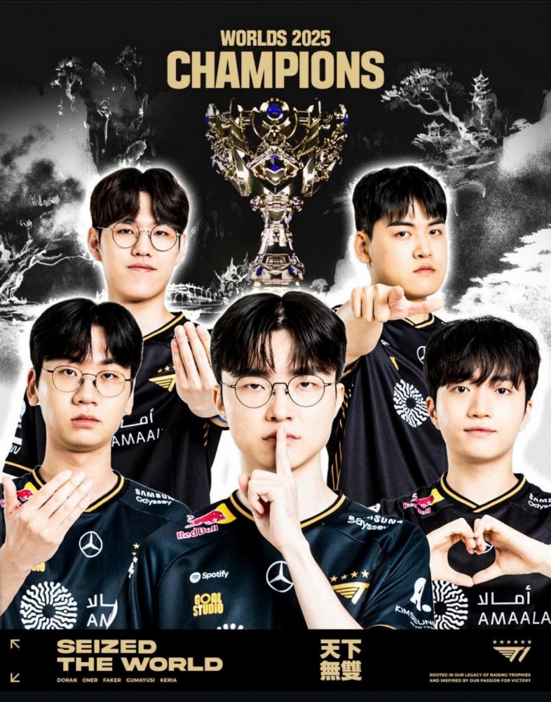 Faker và đồng đội vô địch chung kết thế giới 2025. Nguồn: T1lol