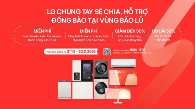 LG Electronics tiếp tục đồng hành cùng 11 tỉnh miền Trung