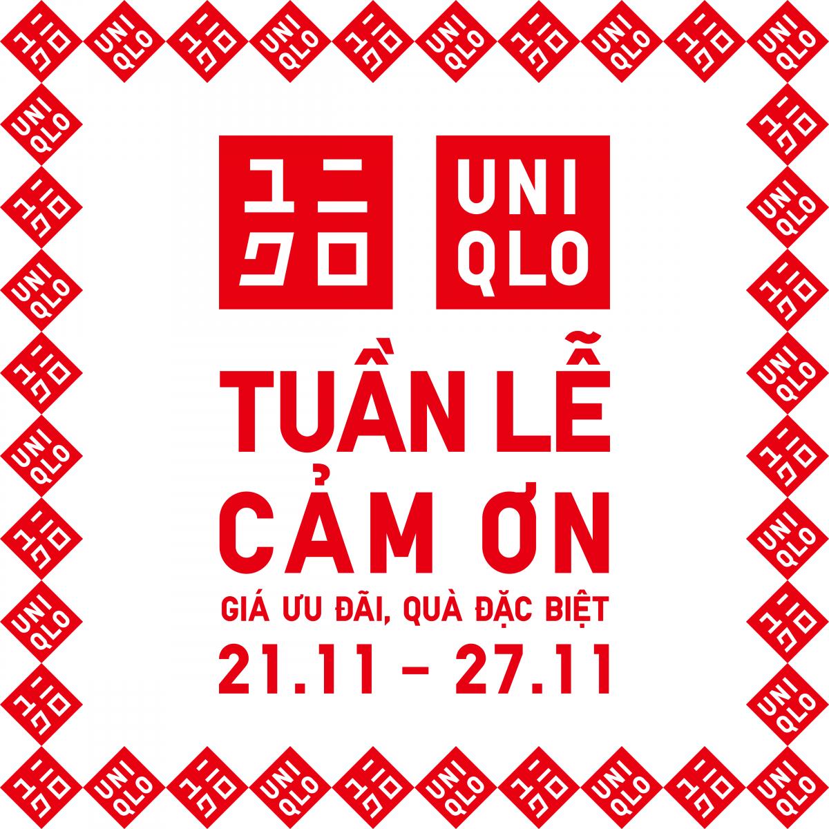 UNIQLO khởi động Tuần Lễ cảm ơn 2025 từ 21-27/11 với nhiều ưu đãi và quà tặng hấp dẫn