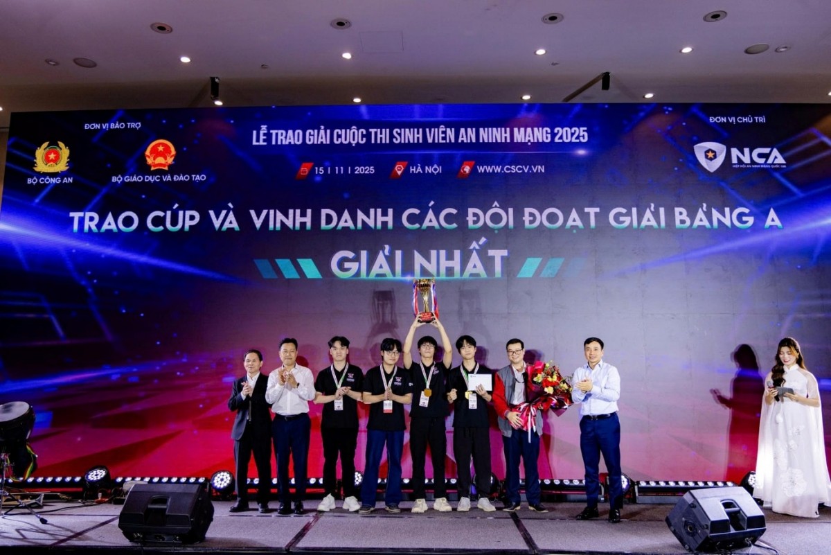 Học viện Công nghệ Bưu chính Viễn thông xuất sắc vô địch Cuộc thi Sinh viên an ninh mạng 2025. Học viện Công nghệ Bưu chính Viễn thông xuất sắc vô địch Cuộc thi Sinh viên an ninh mạng 2025.
