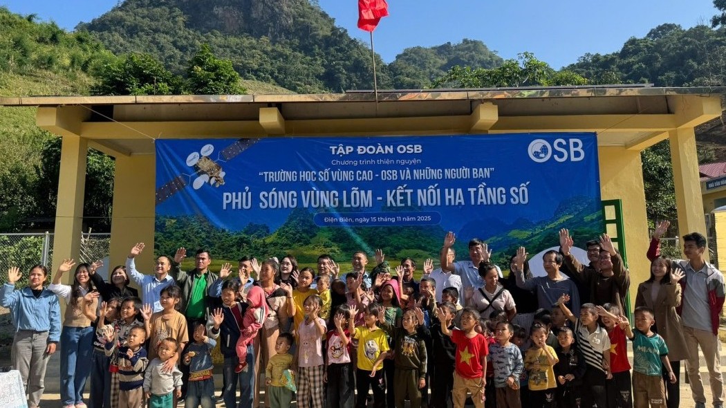Tập đoàn OSB phủ sóng vùng lõm, kết nối hạ tầng số cho điểm trường vùng cao Điện Biên