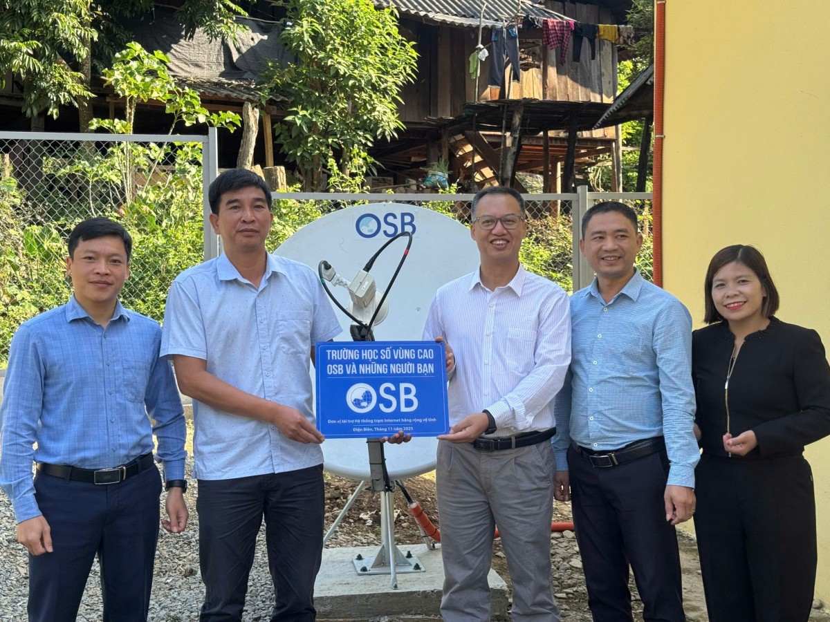 Tập đoàn OSB phủ sóng vùng lõm, kết nối hạ tầng số cho điểm trường vùng cao Điện Biên