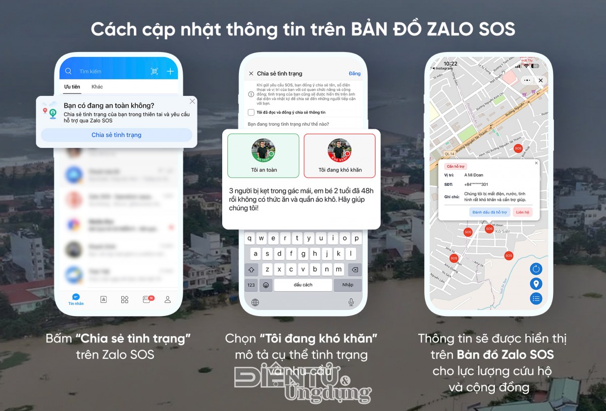 Zalo SOS cấp tốc triển khai tính năng mới