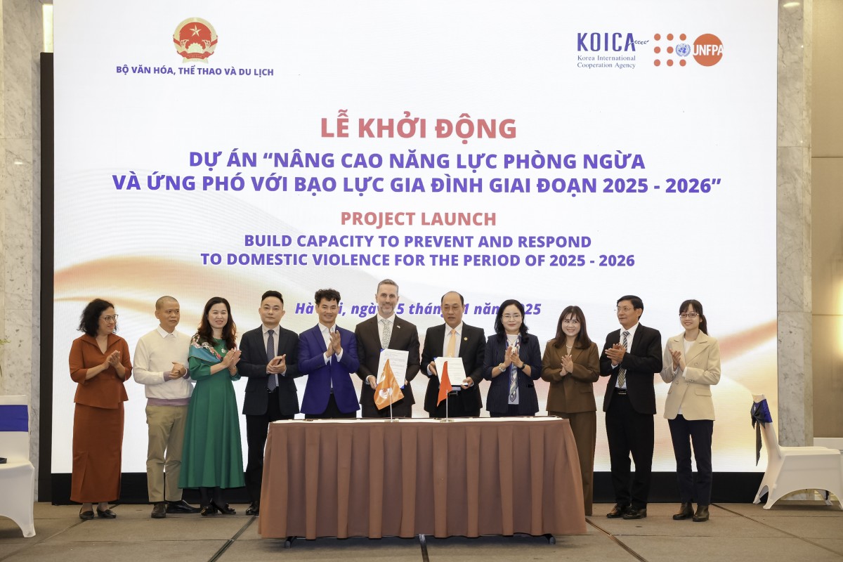 Khởi động dự án UNFPA nâng cao năng lực phòng ngừa và ứng phó với bạo lực gia đình