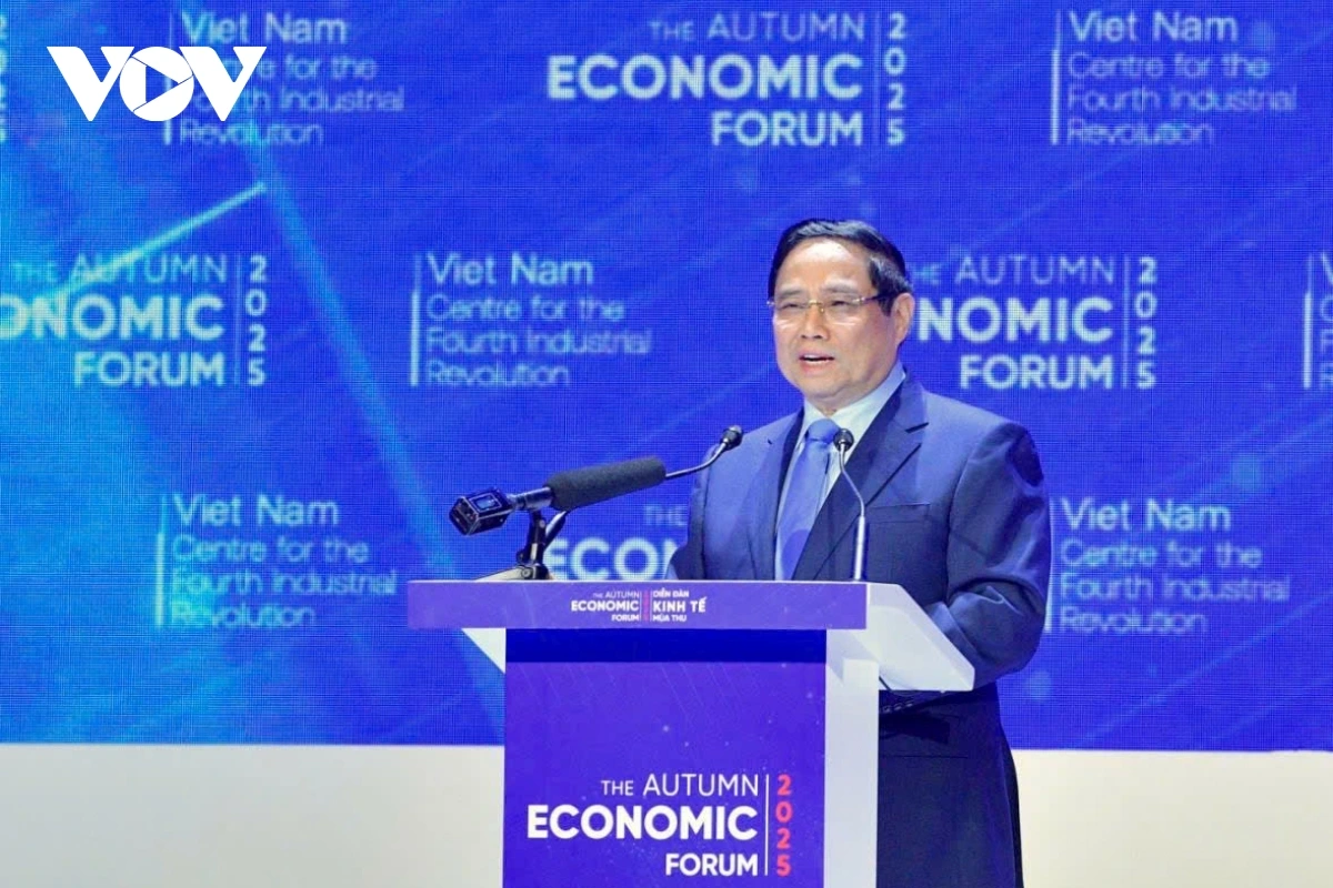Thủ tướng Phạm Minh Chính phát biểu tại Diễn đàn Kinh tế mùa Thu 2025