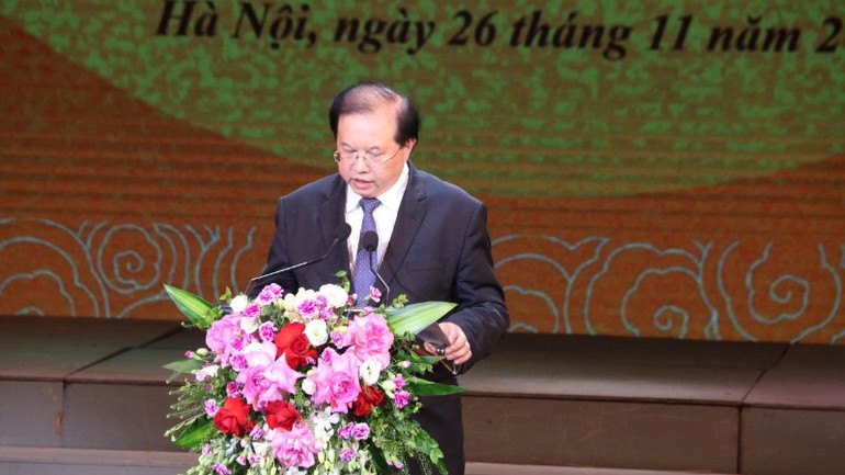 Thứ trưởng Văn hóa, Thể thao và Du lịch Tạ Quang Đông phát biểu bế mạc Liên hoan. (Ảnh: BTC) Thứ trưởng Văn hóa, Thể thao và Du lịch Tạ Quang Đông phát biểu bế mạc Liên hoan. (Ảnh: BTC)