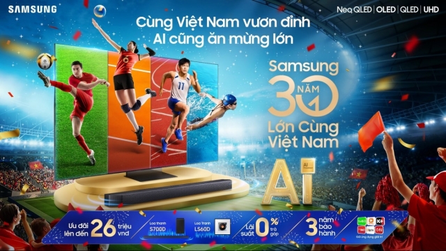 Samsung AI TV và FPT Play mang SEA Games 33 đến với người Việt