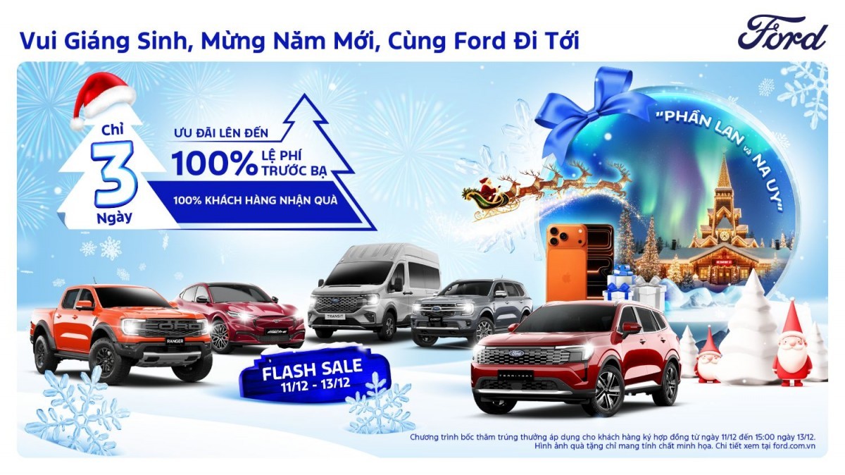 Tháng 12, Ford Việt Nam ưu đãi gì?