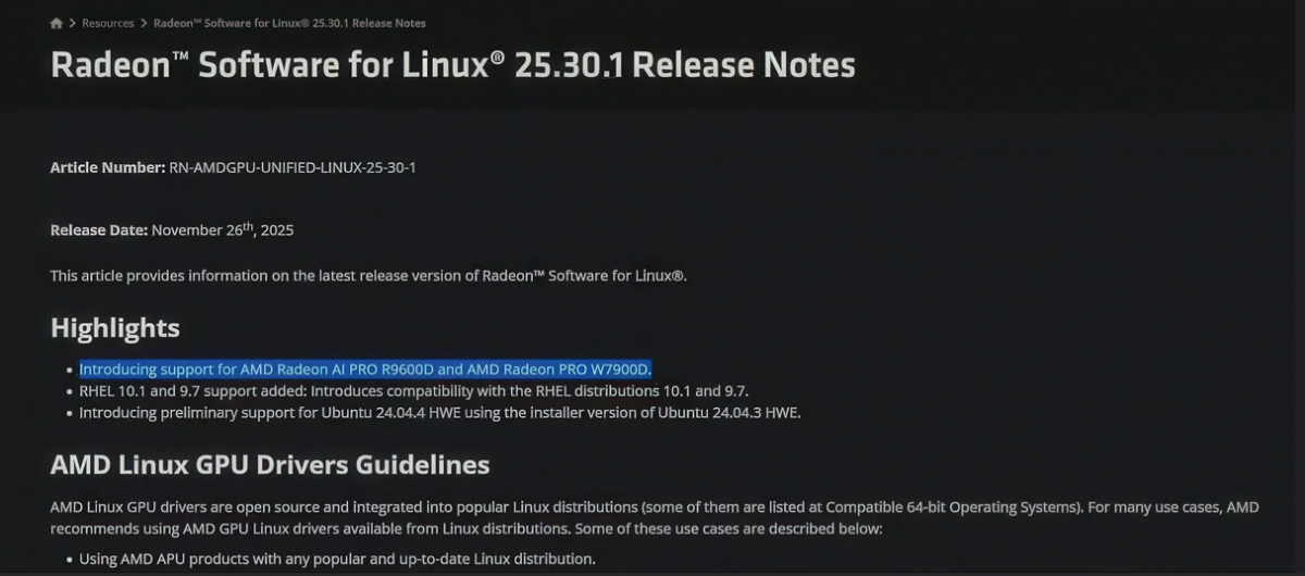 2 mẫu GPU AI mới cũng chuẩn bị được ra mắt dành cho Lunux