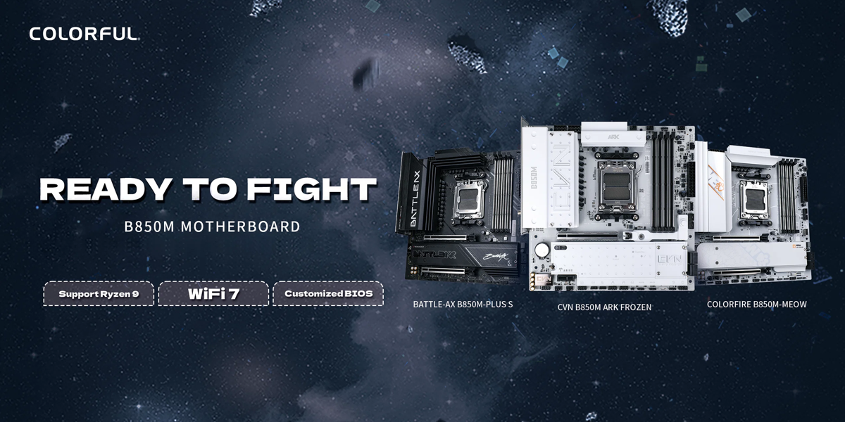 COLORFUL trình làng ba bo mạch chủ B850 thế hệ mới