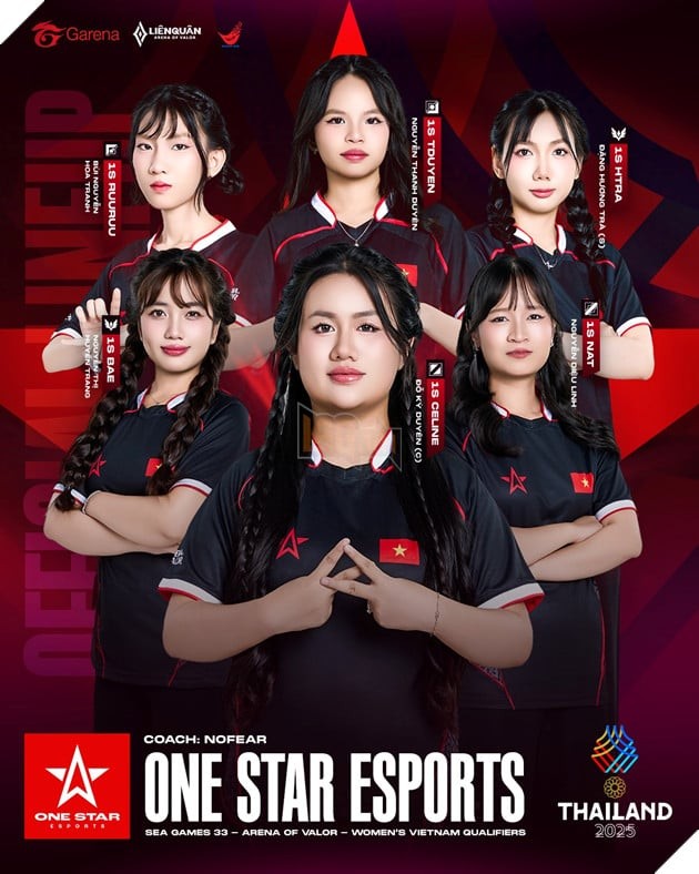 Đội tuyển Nữ Liên quân mobile Việt Nam: One Star Esports.