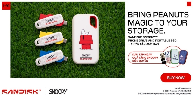 Tri ân khách hàng Việt, Sandisk ra mắt BST Snoopy Limited Edition