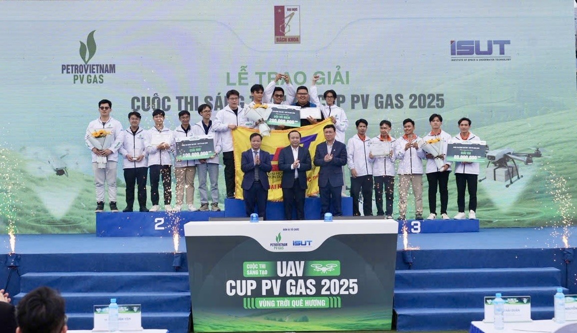 Đại học Tôn Đức Thắng vô địch Cuộc thi sáng tạo UAV 2025 - Cup PV GAS Đại học Tôn Đức Thắng vô địch Cuộc thi sáng tạo UAV 2025 - Cup PV GAS