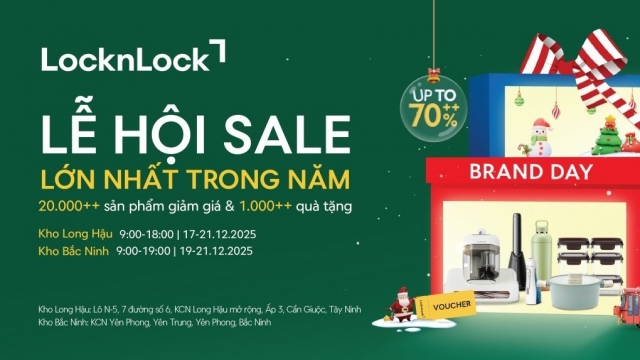 LocknLock Brand Day trở lại dịp Giáng sinh: ưu đãi đến 70%++ tại Long Hậu và Bắc Ninh