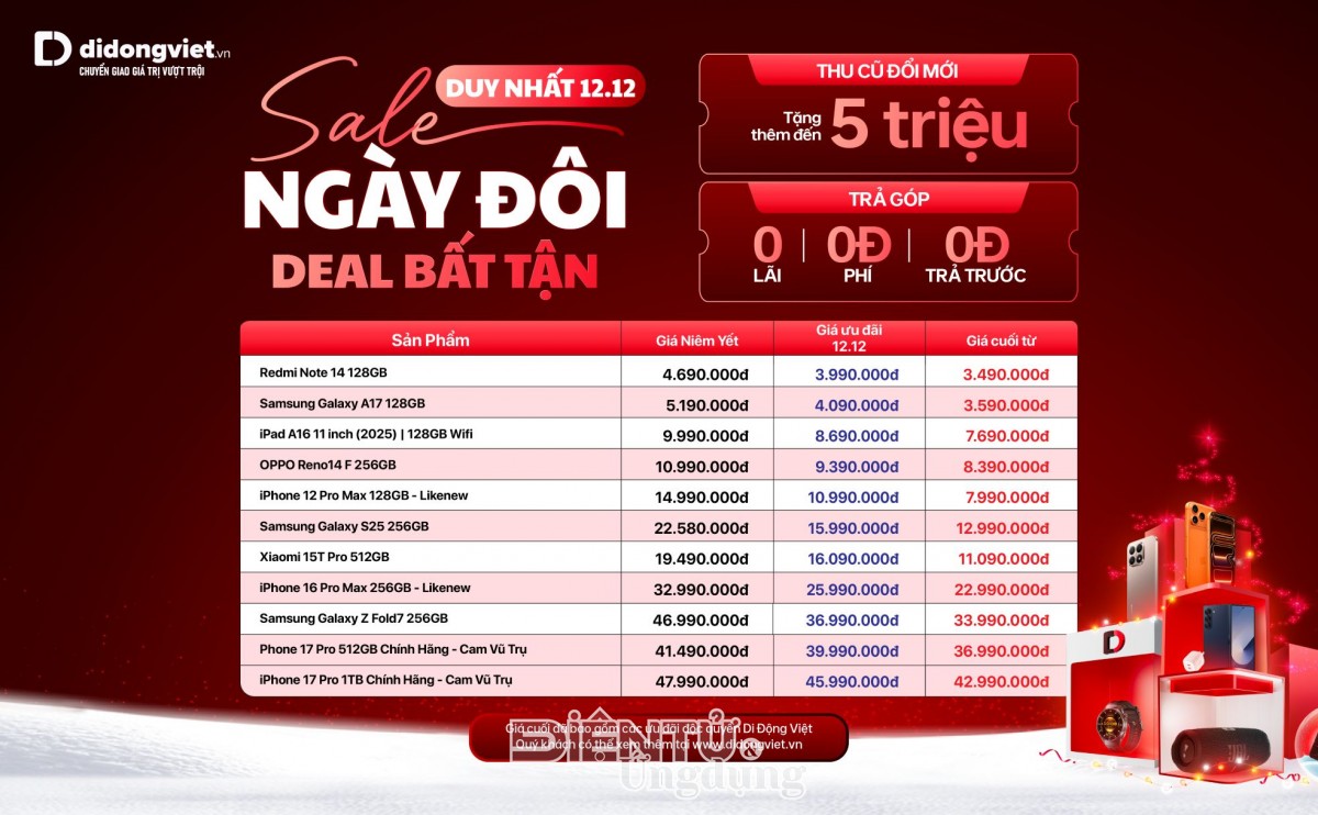 Di Động Việt mở “Đại tiệc công nghệ” cuối năm Di Động Việt mở “Đại tiệc công nghệ” cuối năm