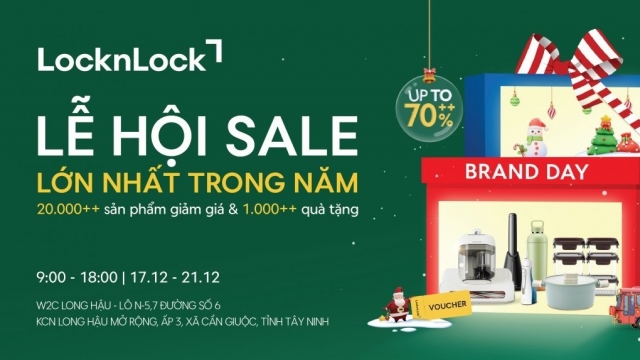 Giáng sinh bùng nổ ưu đãi đến 70%++ tại LocknLock Brand Day Long Hậu, cơ hội nhận ngay iPhone 17