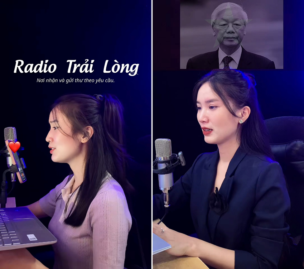 Một buổi phát sóng trên nền tảng số của Vân Anh