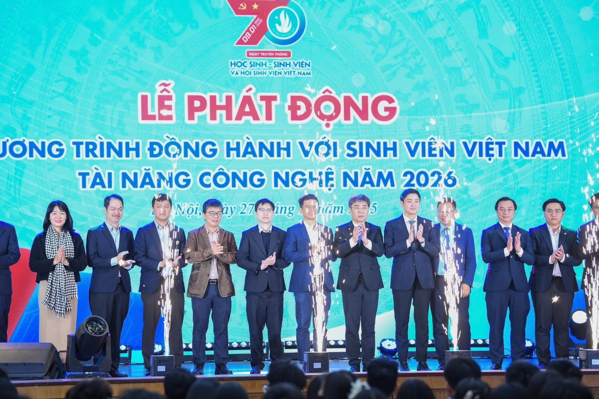 Hội Sinh viên Việt Nam phát động Chương trình đồng hành với sinh viên tài năng công nghệ năm 2026