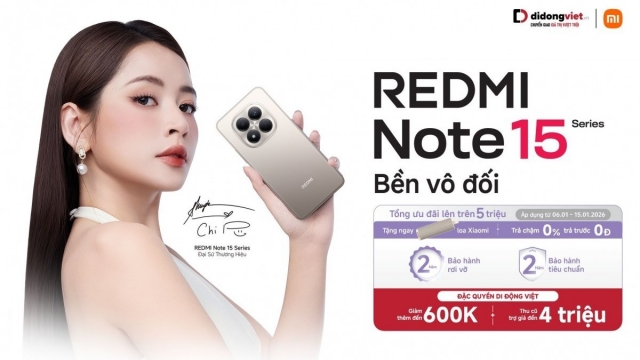 Di Động Việt chính thức mở đặt trước Redmi Note 15 series