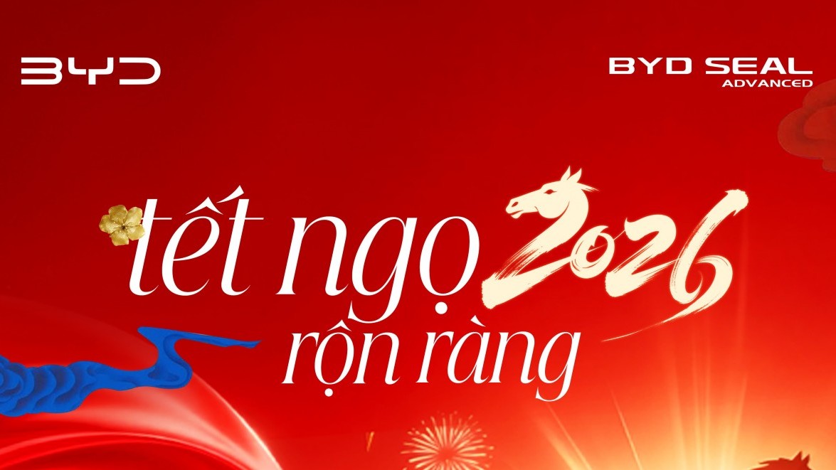 Chào xuân 2026, BYD Việt Nam triển khai ưu đãi ‘Tết Ngọ Rộn Ràng - Ưu Đãi Ngập Tràn’