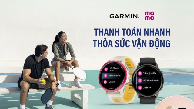MoMo đã được tích hợp trên đồng hồ Garmin