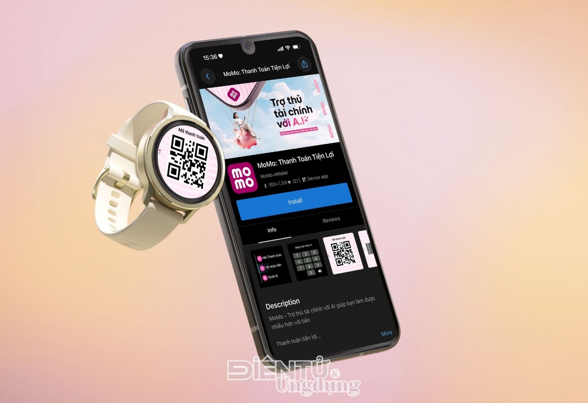 MoMo đã được tích hợp trên đồng hồ Garmin