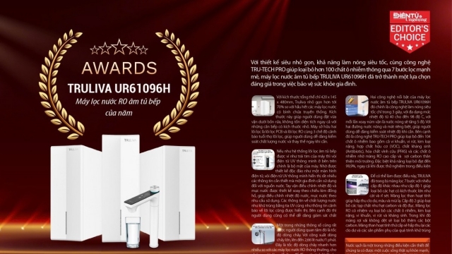 TRULIVA UR61096H: Máy lọc nước RO âm tủ bếp của năm