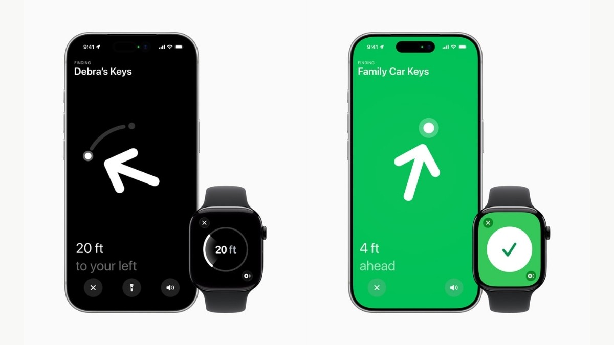 AirTag mới giúp người dùng có thể sử dụng Apple Watch để dẫn đến vị trí cần tìm. AirTag mới giúp người dùng có thể sử dụng Apple Watch để dẫn đến vị trí cần tìm.