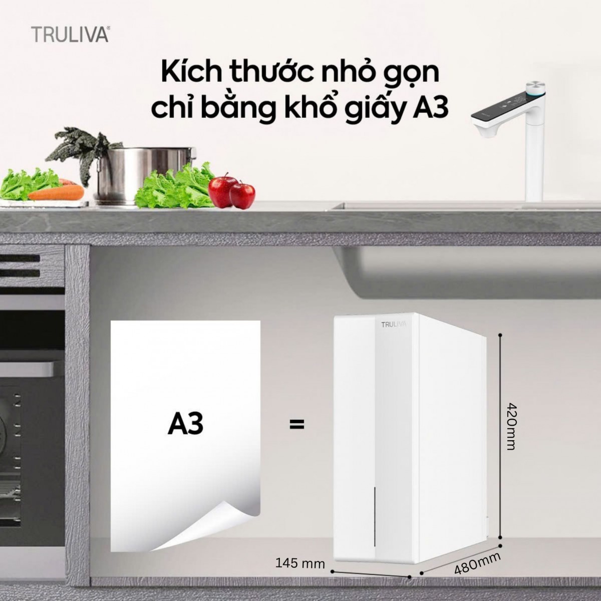 TRULIVA UR61096H: Máy lọc nước RO âm tủ bếp của năm