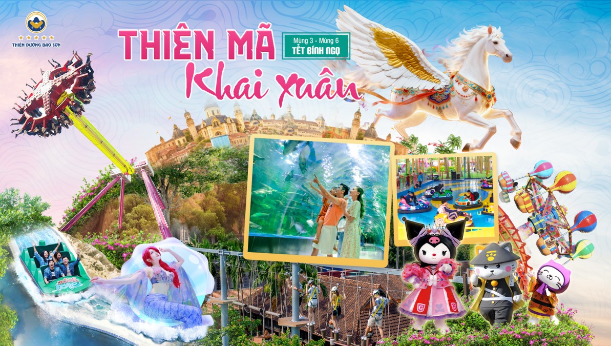 Lễ hội du xuân đặc sắc chào Tết Bính Ngọ 2026 tại Công viên Thiên đường Bảo Sơn