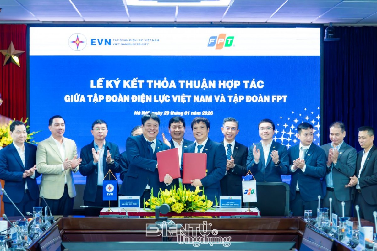 Tập đoàn Điện lực Việt Nam (EVN) và Tập đoàn FPT ký kết Thỏa thuận hợp tác chiến lược.